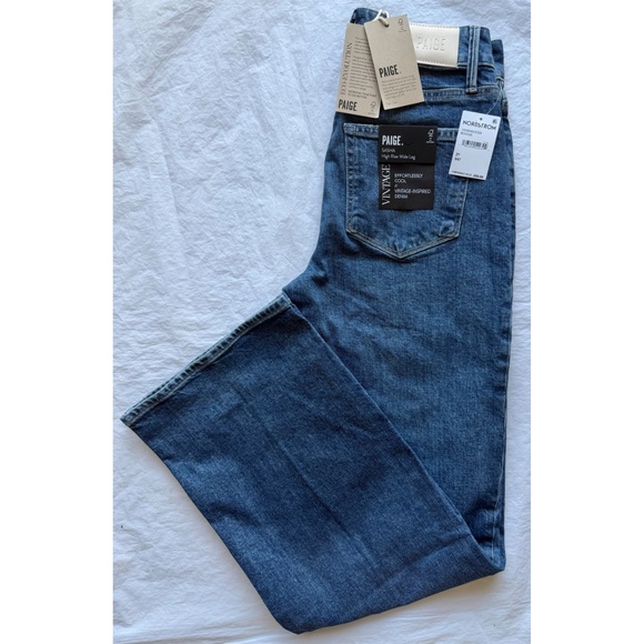 PAIGE Blue Flare & Wide Leg Jeans - Picture 5 of 16